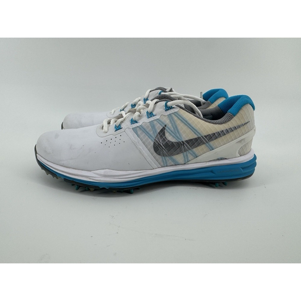Women's Nike Lunar Control Golf Shoes Size 10 White Blue Volt